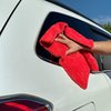 Proje Premium Car Care Plush Red Microfiber Towel 6-Pack - 400GSM Detailing Towel REDPRO